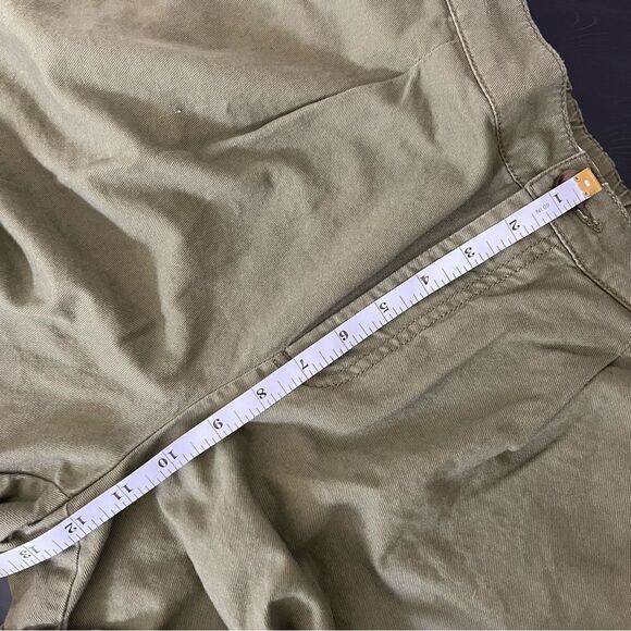 Loft Shorts Womens Size 8P Military Green High Waist Pockets Button Cotton - Picture 11 of 13